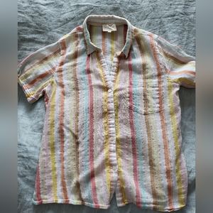 Short sleeve button down top from sezane, size 36